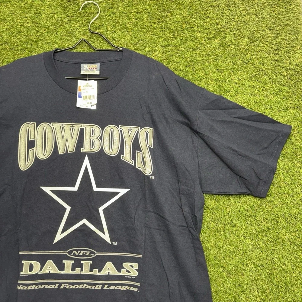 Vintage Lee Sport Dallas Cowboys Shirt Mens 2XL Navy Blue 90s NWT